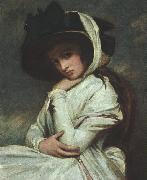 George Romney Lady Hamilton in a Straw Hat oil